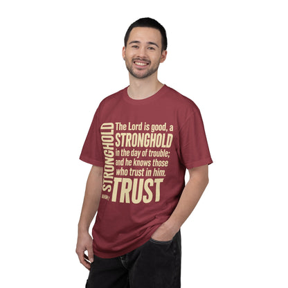 The Lord is Good Christian T-Shirt — Nahum 1:7 Bible Verse Tee