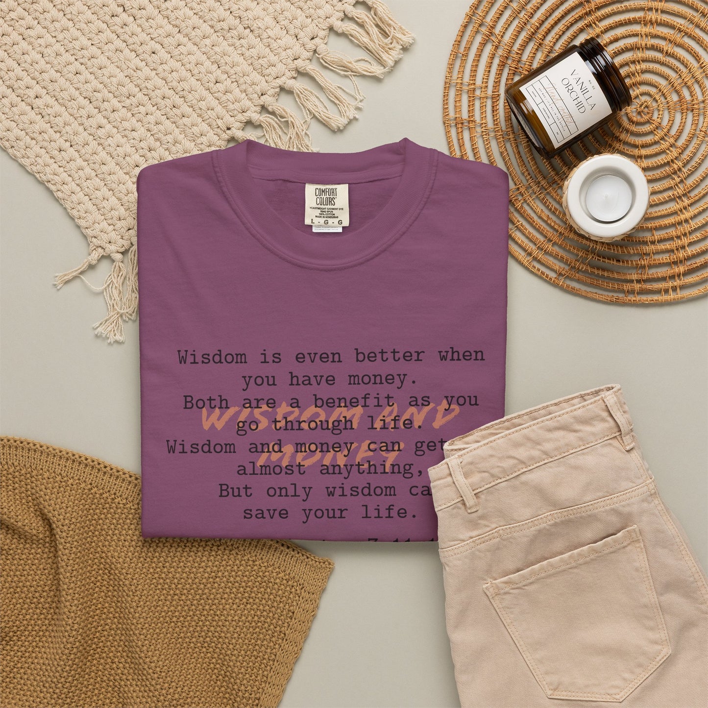 Biblical Wisdom T-Shirt — "Wisdom & Truth" Ecclesiastes 7:11 Scripture Tee