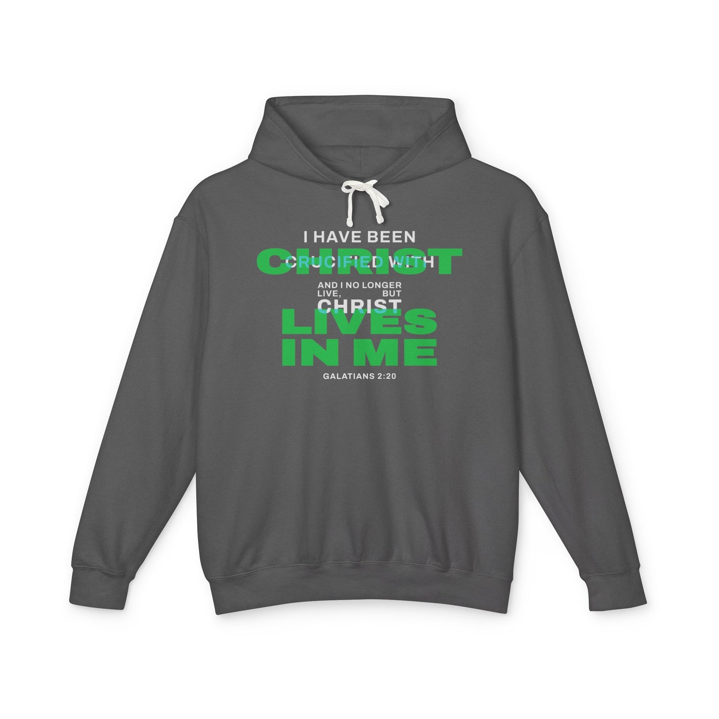 I have been Crucified with Christ "Galatians 2:20" Green 100%Cotton Comfort Color Hoodie