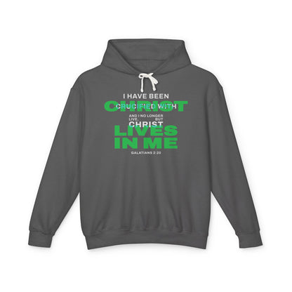 I have been Crucified with Christ "Galatians 2:20" Green 100%Cotton Comfort Color Hoodie