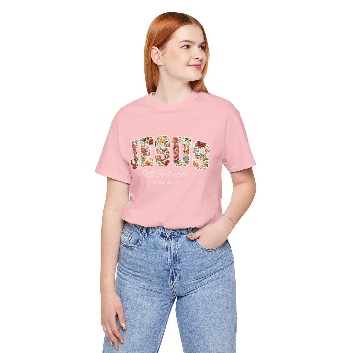Jesus Mi Redentor Floral Graphic Tee