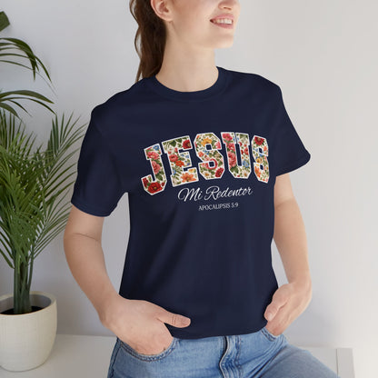 Jesus Mi Redentor Floral Graphic Tee
