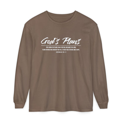 Jeremiah 29:11 'God's Plans' Long Sleeve T-Shirt — Inspirational Christian Faith Tee
