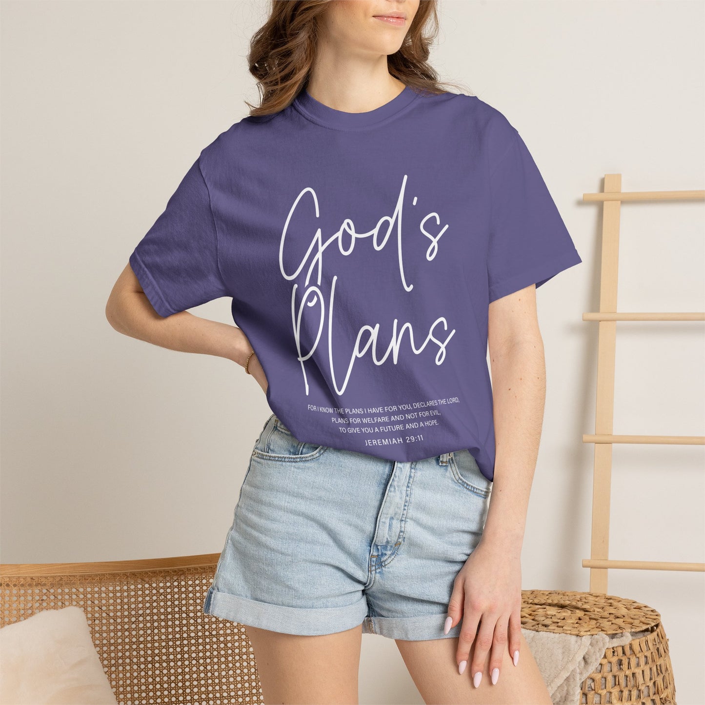 God's Plans Jeremiah 29:11 100% Cotton‑Shirt — Inspirational Faith Graphic T-shirt