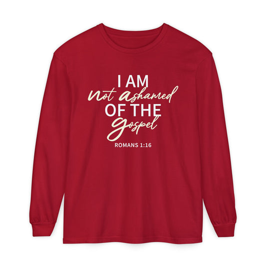 Romans 1:16 Beige 100% Cotton Lon Sleeve Comfort Color