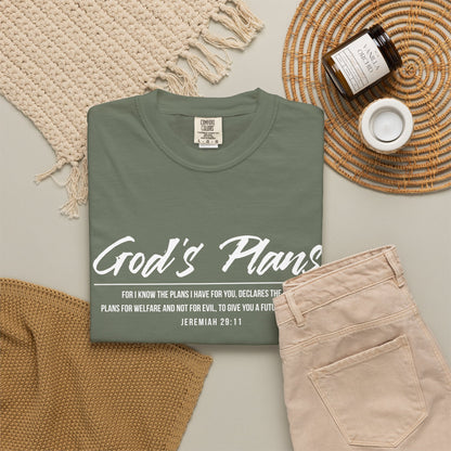 Jeremiah 29:11 'God's Plans 100% Cotton T-Shirt — Inspirational Faith Tee