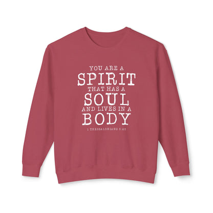 Your Are a Spirit That Has Soul And Live In a Body " 1 Thessalonians 5:23" 100% Cotton Sweatshirt