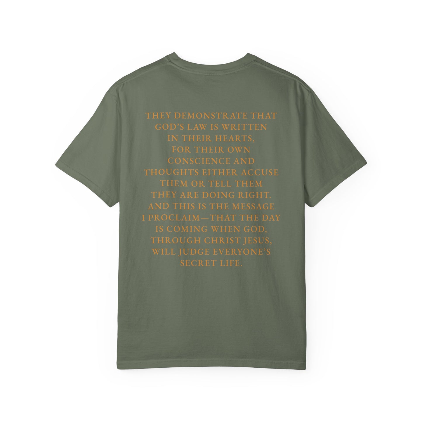 "Romans 2:15-16" 100% Cotton T-Shirt
