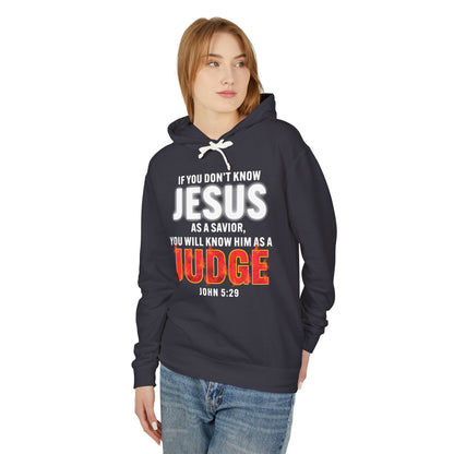 Know Jesus as Savior Cotton T-shirt — Faith-Based Christian Hoodie