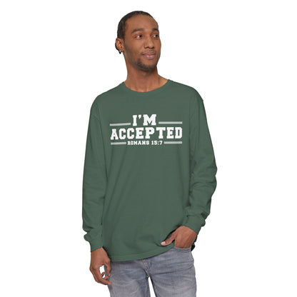 I'm Accepted — Romans 15:7 Graphic long sleeve-Shirt