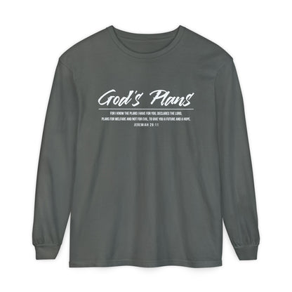 Jeremiah 29:11 'God's Plans' Long Sleeve T-Shirt — Inspirational Christian Faith Tee