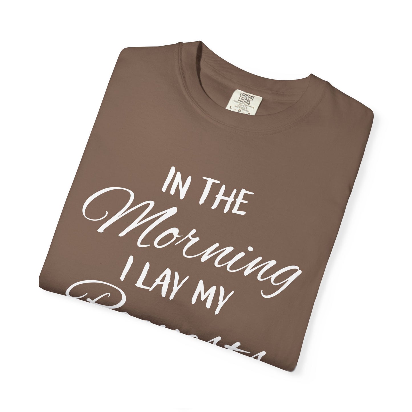 In the Morning I Lay My Requests Before You Psalms 5:3 100% Cotton T-Shirt