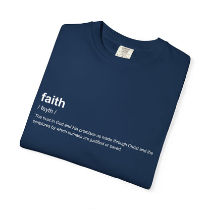 Faith Definition 100% Cotton T-Shirt — Inspirational Scripture Tee