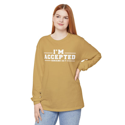 I'm Accepted — Romans 15:7 Graphic long sleeve-Shirt
