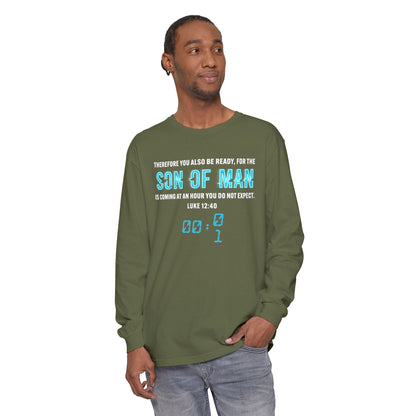 Son of Man is coming Cotton T‑Shirt — Christian Faith Graphic Long Sleeve Tee