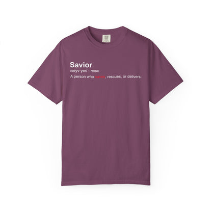 Savior Definition Tee — Inspirational Faith Graphic T-Shirt