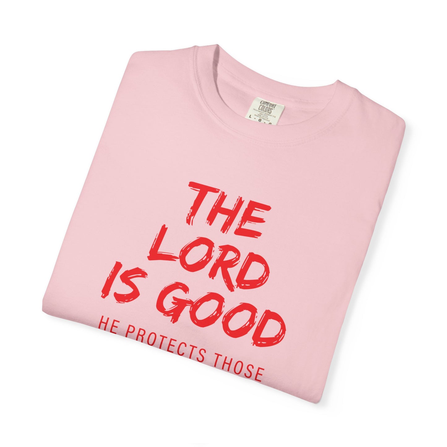 The Lord is Good "Nahum 1:7" Red T-Shirt