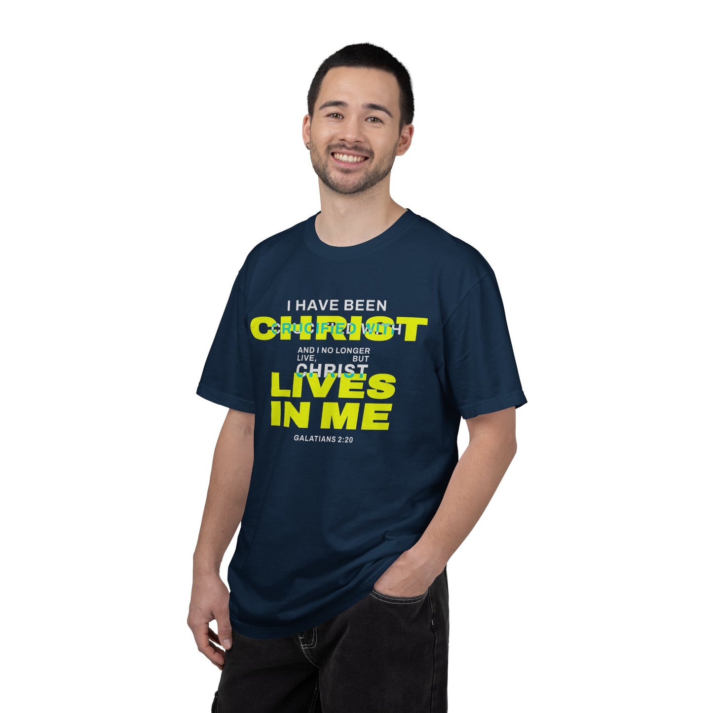 I have been Crucified with Christ "Galatians 2:20" YELLOW 100% Cotton T-Shirt