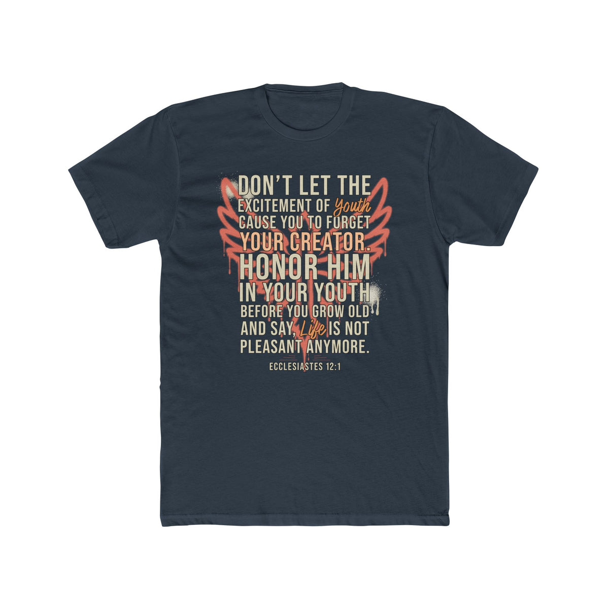 Biblical Verse Tee — "Honor Him in Your Youth" Christian T-Shirt