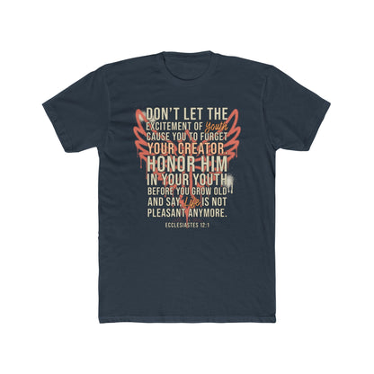 Biblical Verse Tee — "Honor Him in Your Youth" Christian T-Shirt