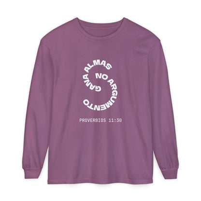Proverbs 11:30 "Gana Almas" 100% Cotton Long Sleeve Tee