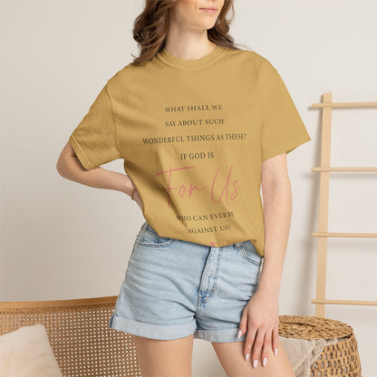 For Us Garment-Dyed Tee — Inspirational Script Christian T-Shirt