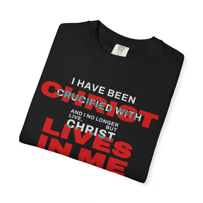 I have been Crucified with Christ "Galatians 2:20" RED 100% Cotton T-Shirt