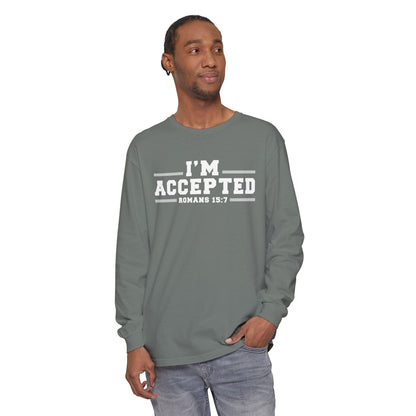I'm Accepted — Romans 15:7 Graphic long sleeve-Shirt