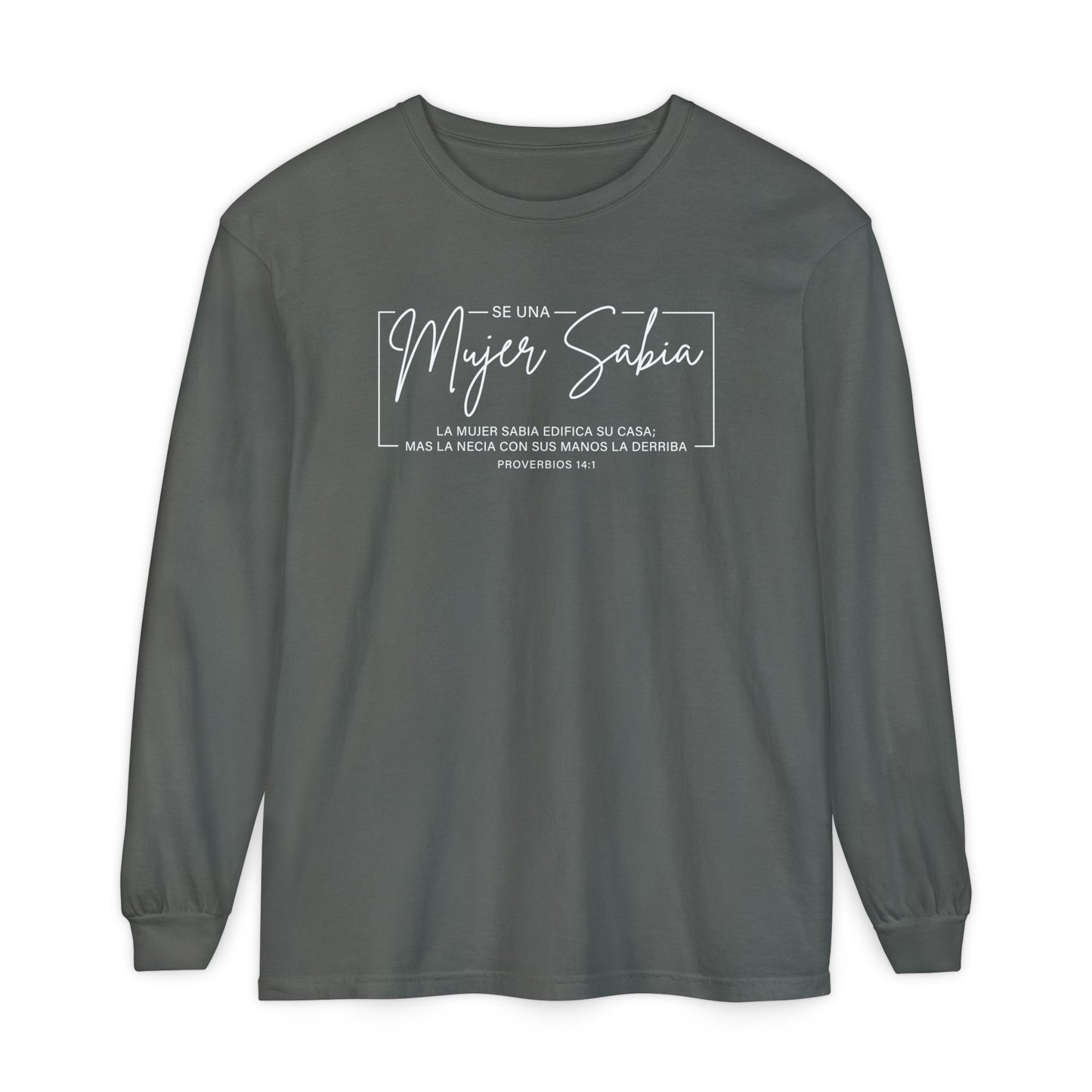Mujer Sabia Proverbios 14:1 T-Shirt — Spanish Wise Woman Bible Verse