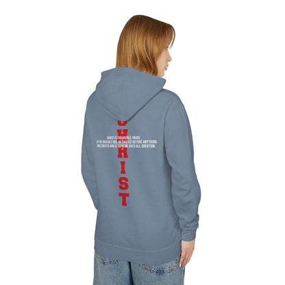 CHRIST the visible image of the invisible God— Inspirational Christian Scripture  Faith-Based Christian Hoodie