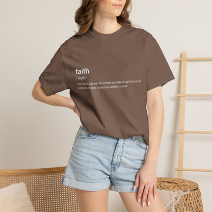 Faith Definition 100% Cotton T-Shirt — Inspirational Scripture Tee