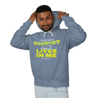 I have been Crucified with Christ "Galatians 2:20"  Yellow  Unisex 100% Cotton Hoodie