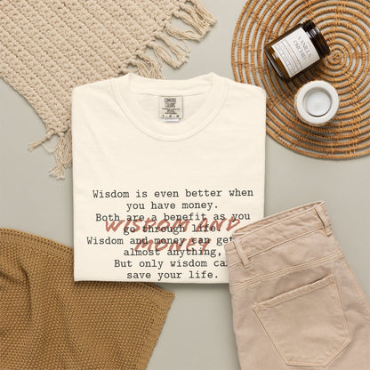 Biblical Wisdom T-Shirt — "Wisdom & Truth" Ecclesiastes 7:11 Scripture Tee
