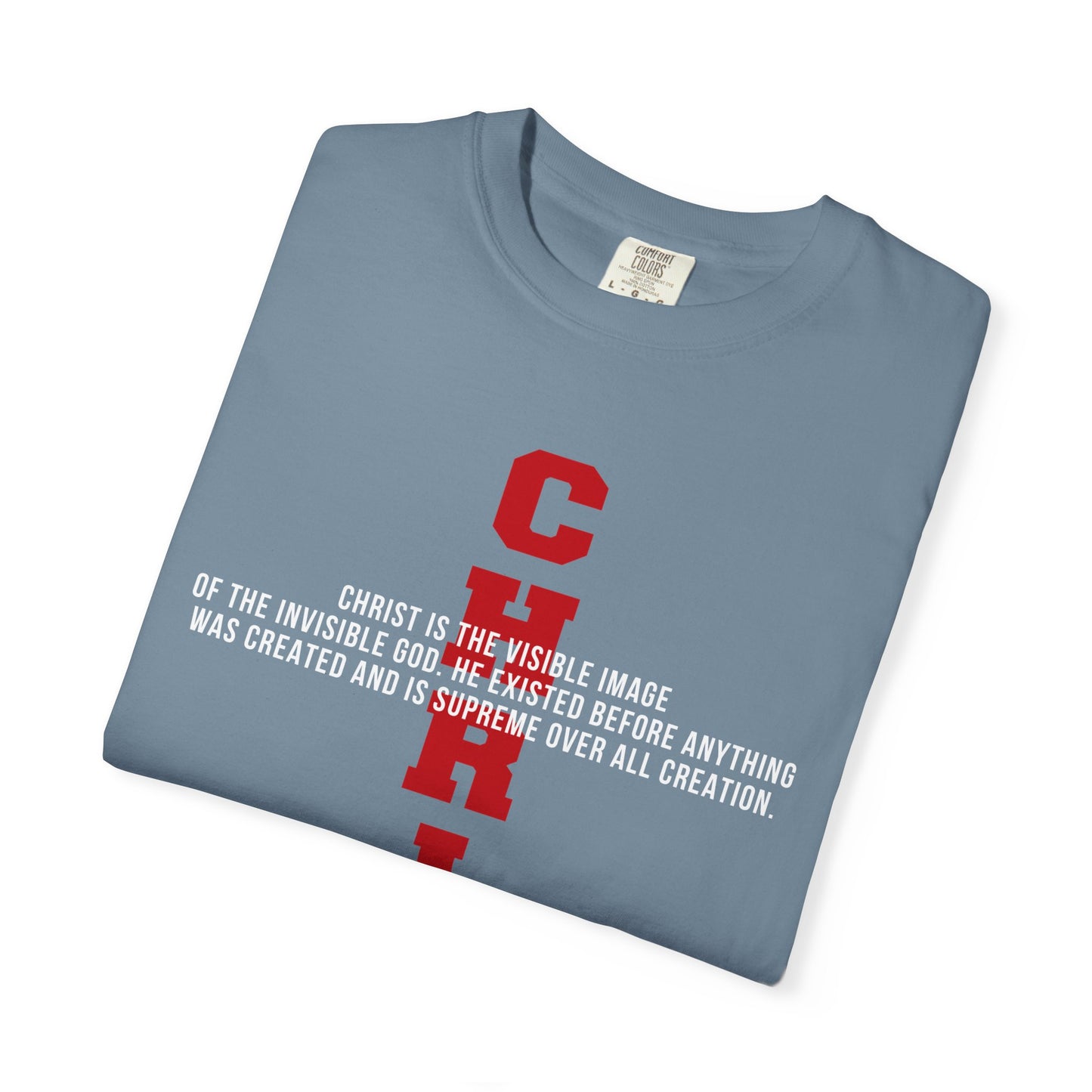 CHRIST the visible image of the invisible God Cotton T-shirt — Faith-Based Christian Tee