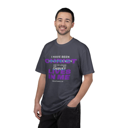 I have been Crucified with Christ "Galatians 2:20" Purple 100% Cotton T-Shirt