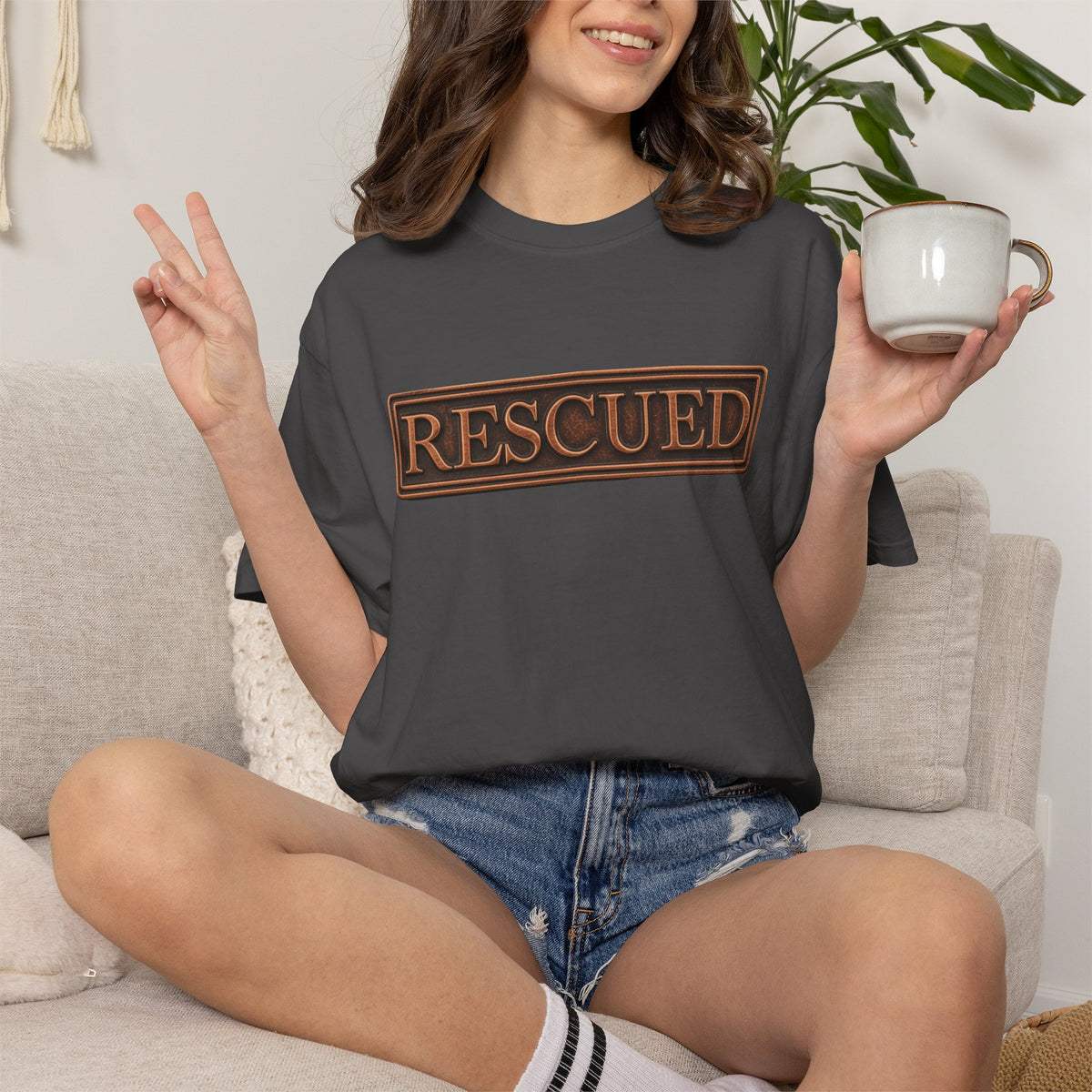 Rescued Colossians 1:13-14 Cotton T-Shirt