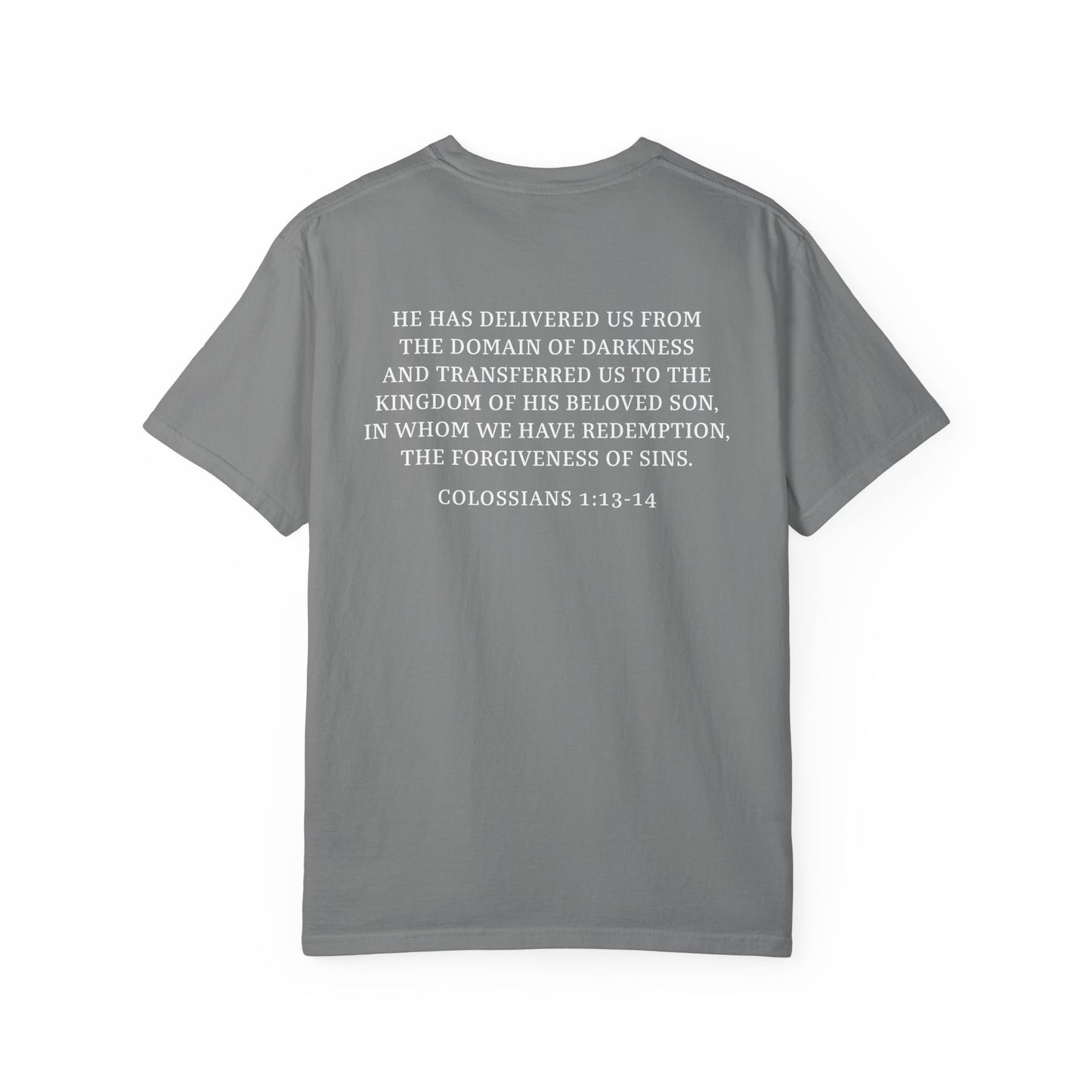 Rescued Colossians 1:13-14 Cotton T-Shirt
