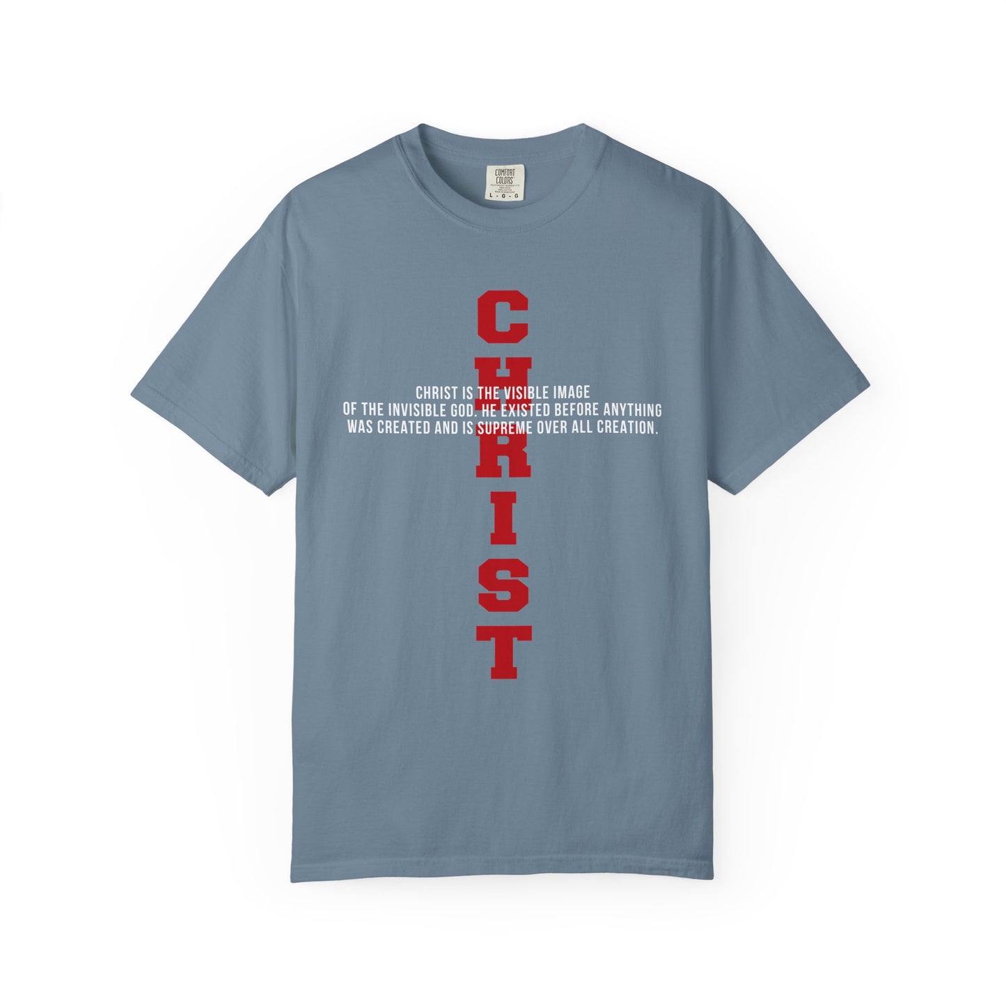 CHRIST the visible image of the invisible God Cotton T-shirt — Faith-Based Christian Tee