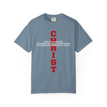 CHRIST the visible image of the invisible God Cotton T-shirt — Faith-Based Christian Tee