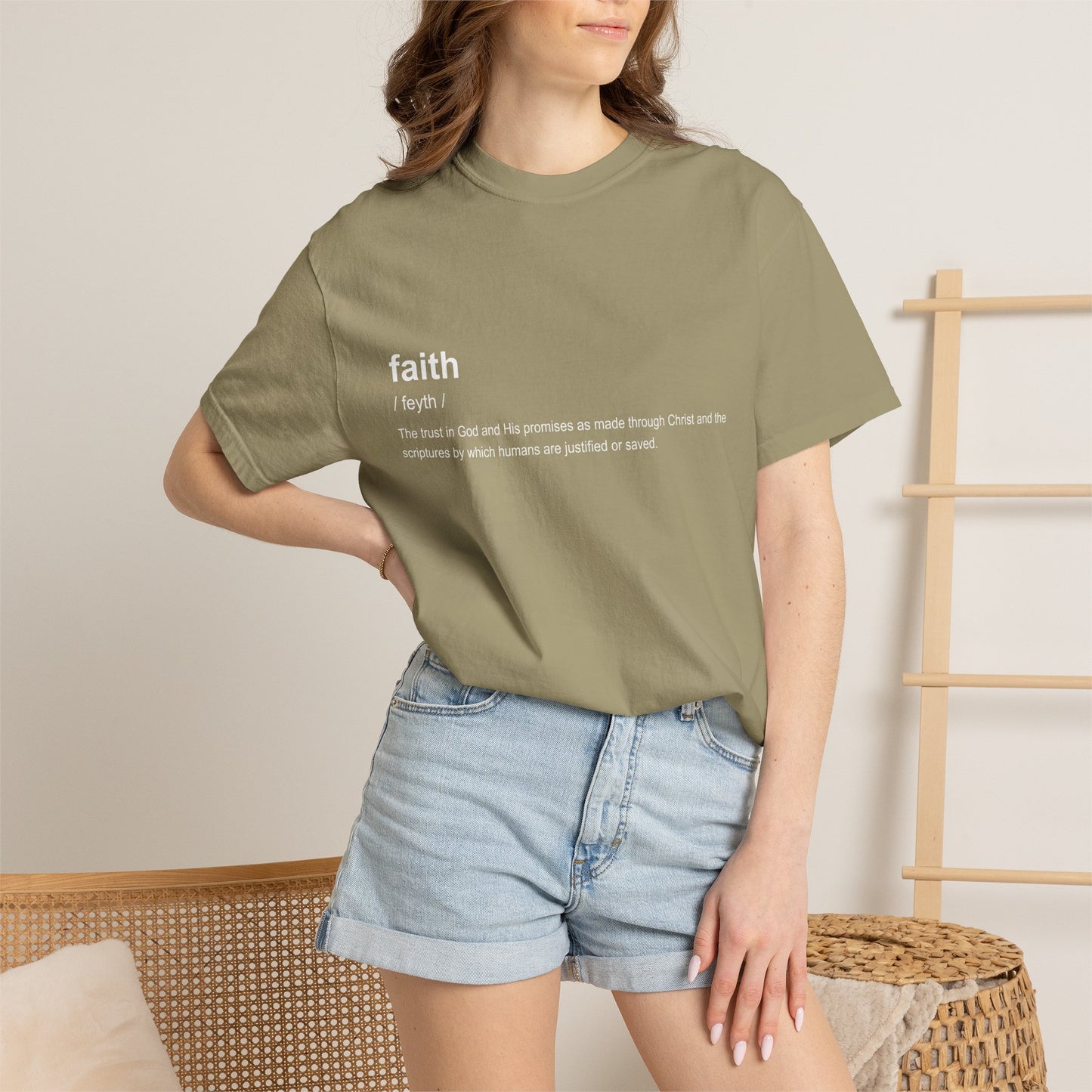 Faith Definition 100% Cotton T-Shirt — Inspirational Scripture Tee