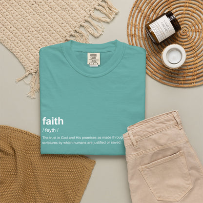 Faith Definition 100% Cotton T-Shirt — Inspirational Scripture Tee