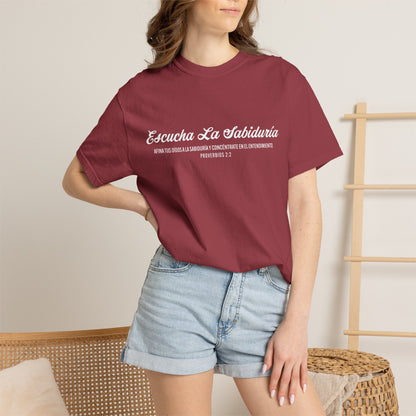 Proverbios 2:2 "Escucha la Sabiduría" T-Shirt