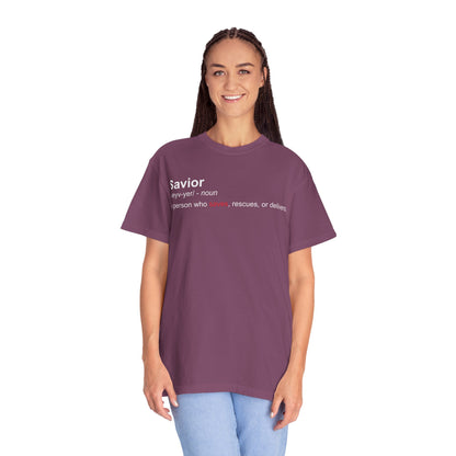 Savior Definition Tee — Inspirational Faith Graphic T-Shirt