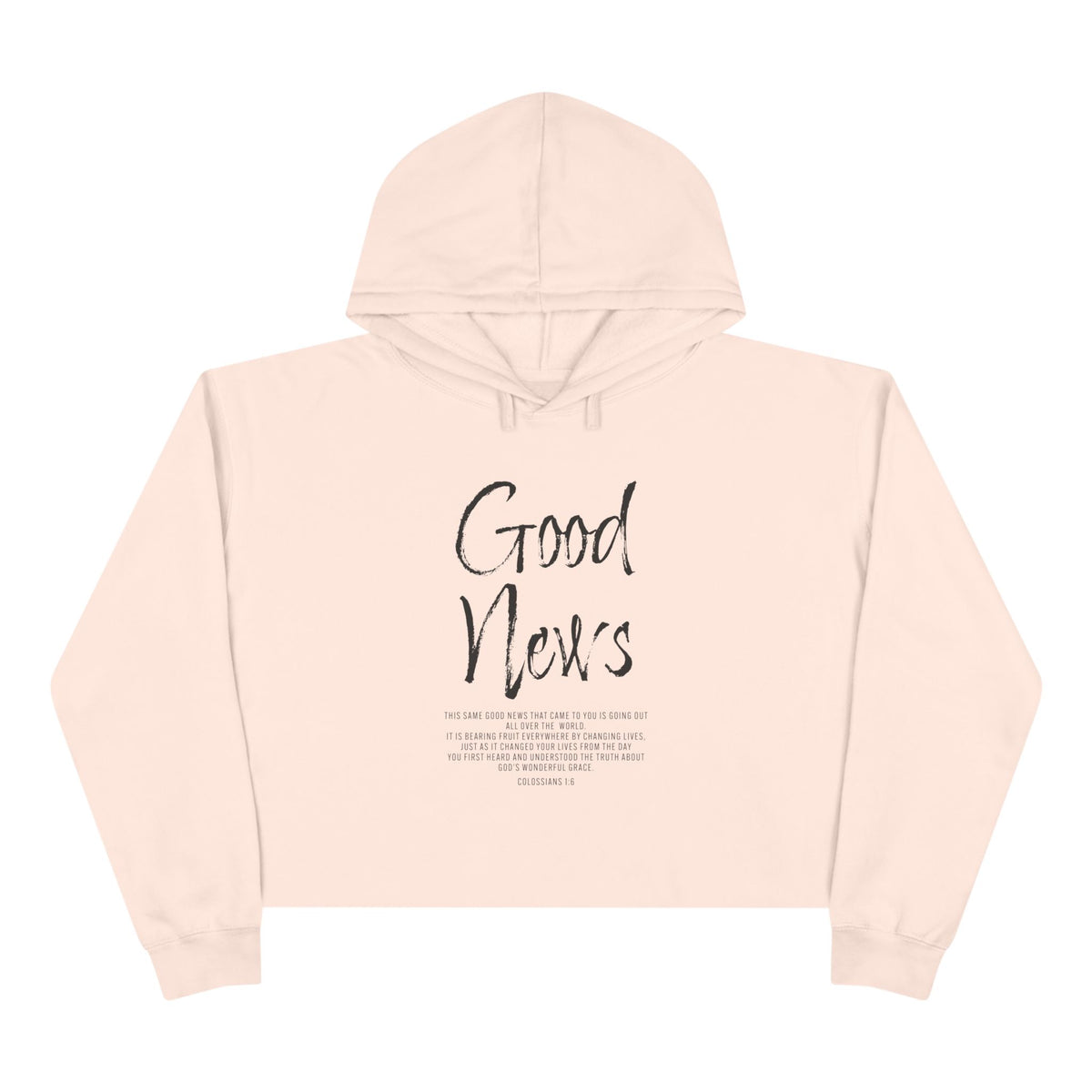 Good News Christian Crop Hoodie