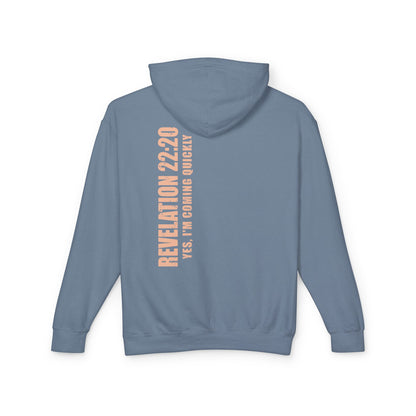 Revelation 22:20 Cotton Hoodie — Bible Verse Inspirational Hooded Sweatshirt