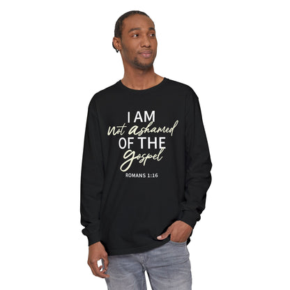 Romans 1:16 Beige 100% Cotton Lon Sleeve Comfort Color