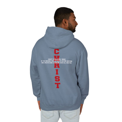 CHRIST the visible image of the invisible God— Inspirational Christian Scripture  Faith-Based Christian Hoodie