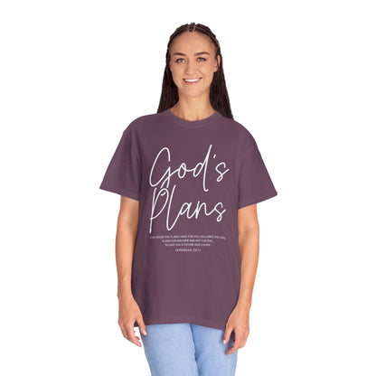 God's Plans Jeremiah 29:11 100% Cotton‑Shirt — Inspirational Faith Graphic T-shirt