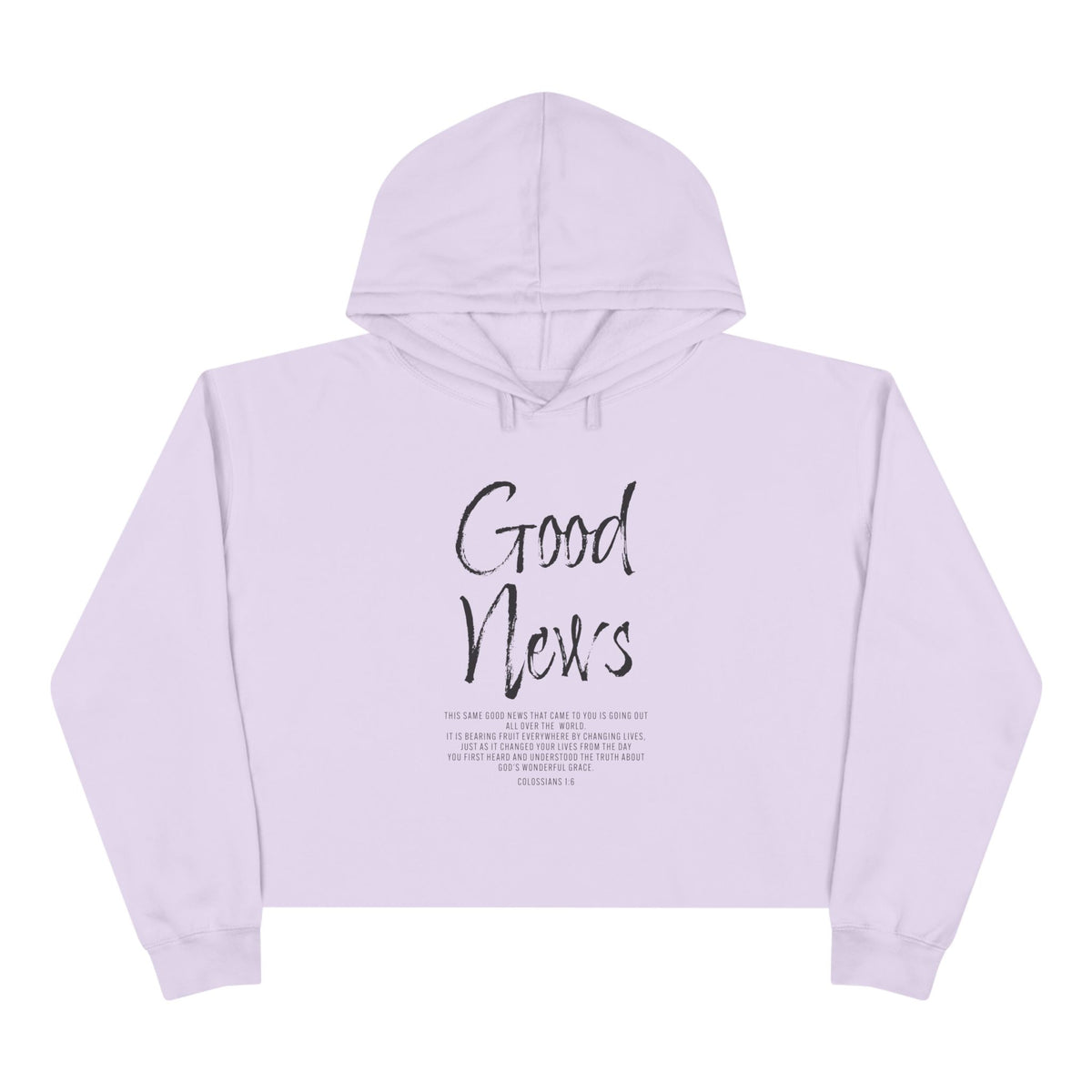 Good News Christian Crop Hoodie