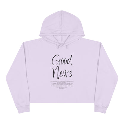 Good News Christian Crop Hoodie